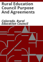 Rural_Education_Council_purpose_and_agreements