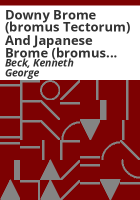 Downy_brome__bromus_tectorum__and_Japanese_brome__bromus_japonicus__biology__ecology__and_management