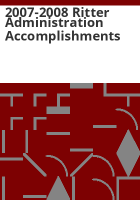 2007-2008_Ritter_administration_accomplishments
