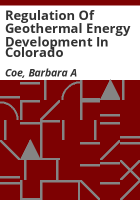 Regulation_of_geothermal_energy_development_in_Colorado